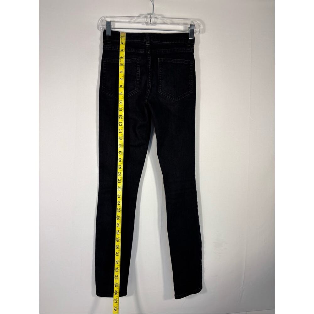 Reformation Piper High Rise Skinny Jeans Black Wash Size 25 1186 - Picture 2 of 9